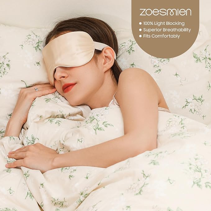 Sleep Mask 100% Mulberry Silk for Light Blocking, ZOESMIEN Eye Mask for Women - Image 5