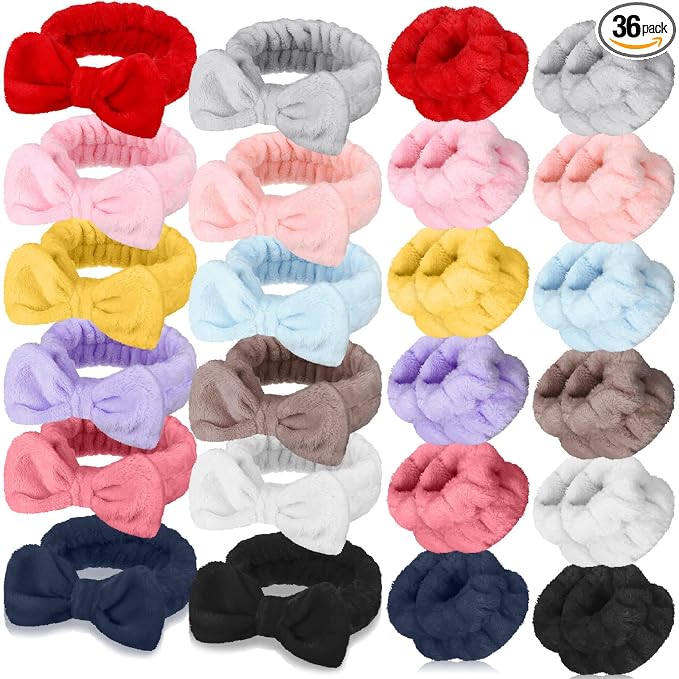 Janmini 36 Pcs Spa Headband and Wristbands Set by Janmini
