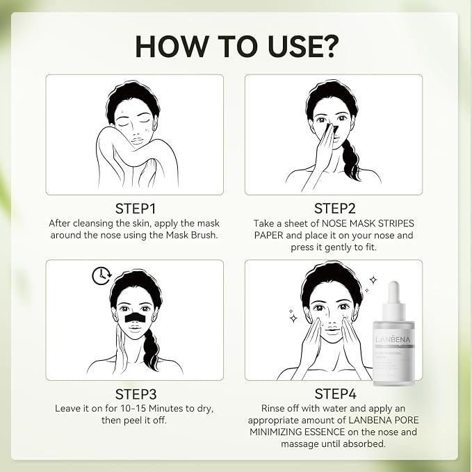 LANBENA Upgraded 2.0 Bamboo Charcoal Blackhead Remover Mask - Image 8