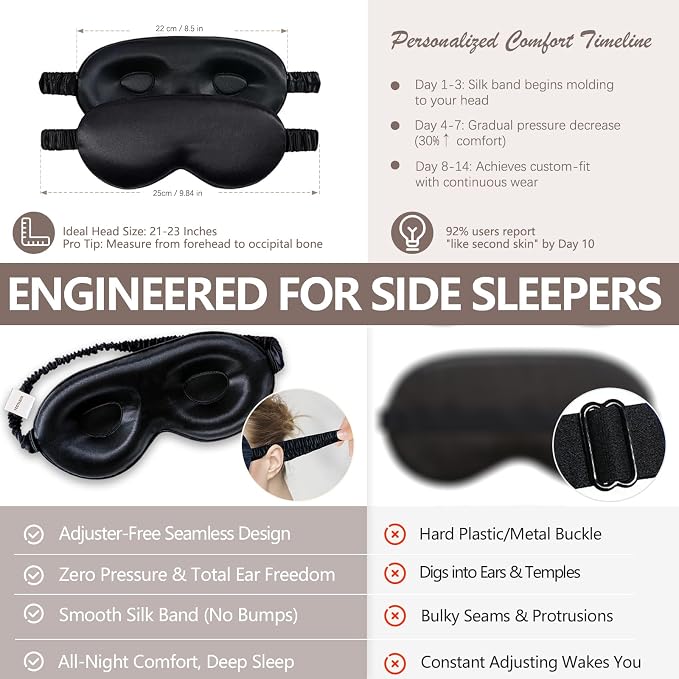 100% Mulberry Silk Sleep Mask as Your Ultimate Silk Eye Mask - Image 4