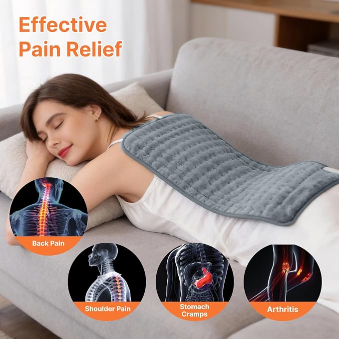 Heating Pad for Back & Period Cramps, Christmas Birthday Gifts for Women - Image 2