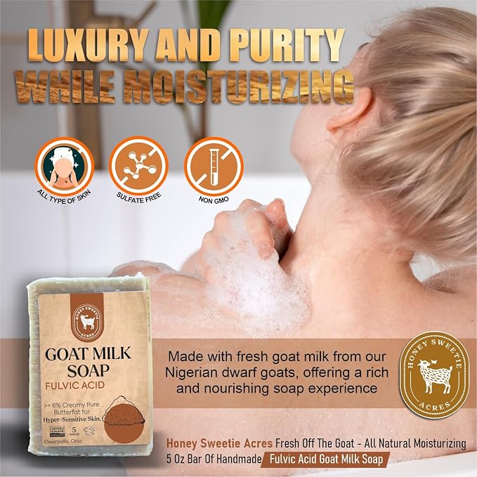 Honey Sweetie Acres Fulvic Acid Goat Milk Soap - Image 7