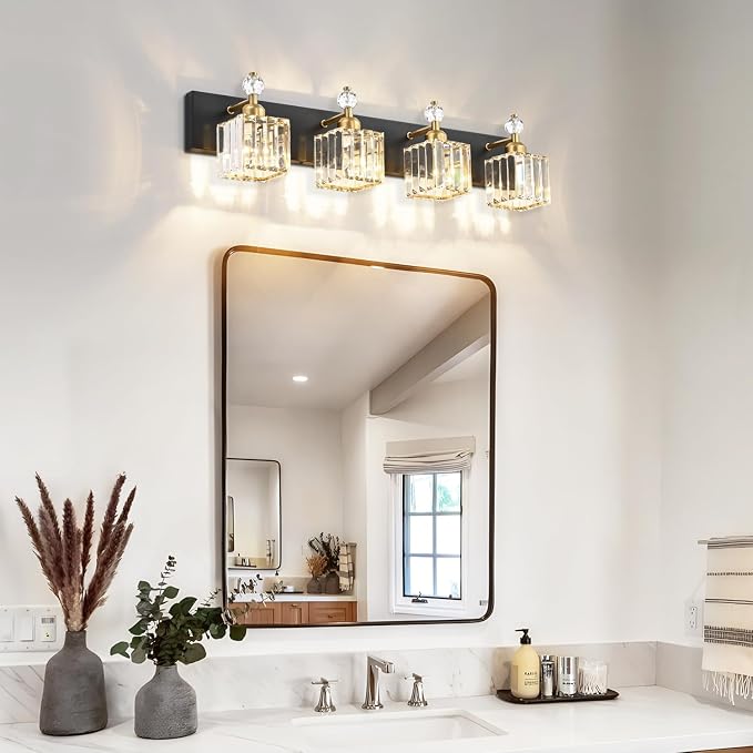 PRESDE 4-Light Crystal Vanity Light - Image 3