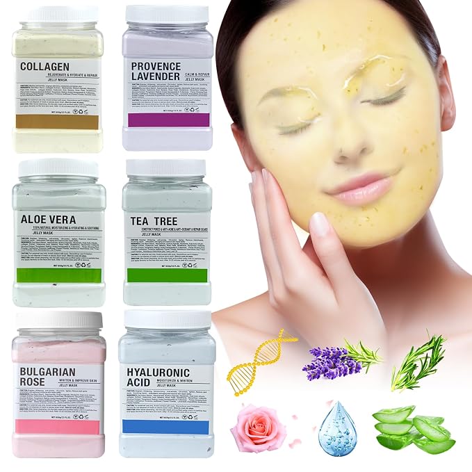 Jelly Mask for Facials Professional, Hydrating & Moisturizing Peel-Off Natural - Image 7