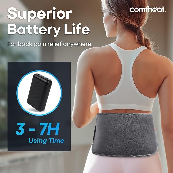 Portable Heating Pad for Back, 10000mAh Battery Powered Heat Wraps for Back - Image 2
