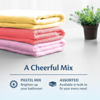 Small and Lightweight Cotton Towels Assorted Pastel Mix 24 x 40 inches Towels - Image 3