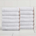 Great Bay Home White/Rosewood Washcloth Set by GreatBayHome