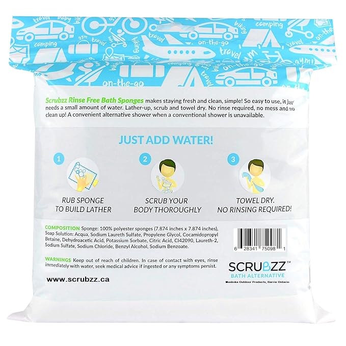 Scrubzz Disposable No Rinse Bathing Wipes - Image 7