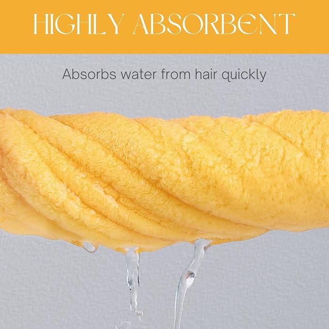 Microfiber Hair Towel Wrap for Kids, Absorbent Quick Girls Boys Hair Drying - Image 4