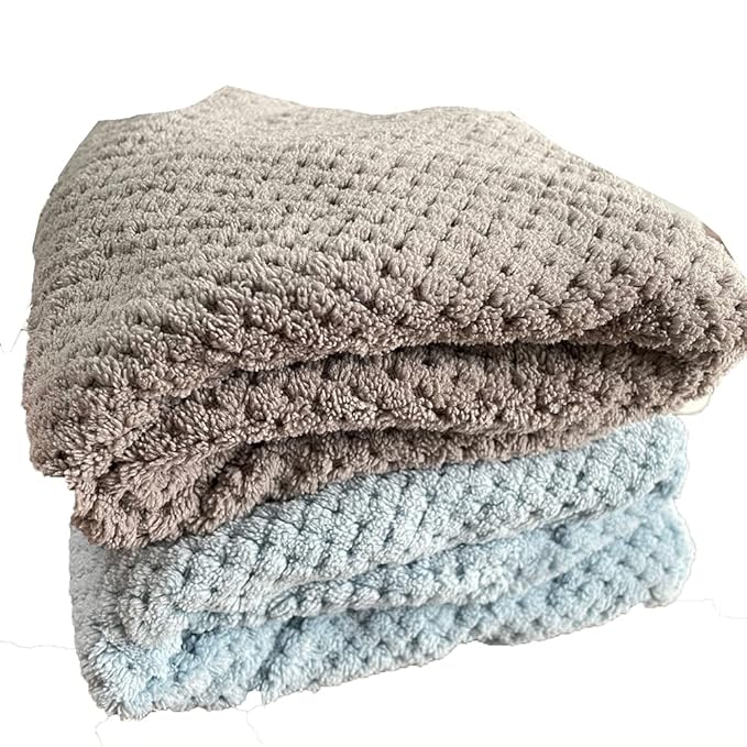 M-bestl 2 Pack Absorbent Microfiber Hair Towel Wrap, Anti-frizz Hair Drying - Image 6