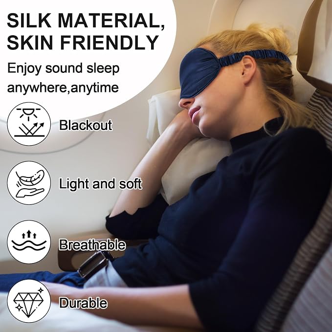 Newcotte 50 Pcs Silk Sleep Eye Mask - Image 3
