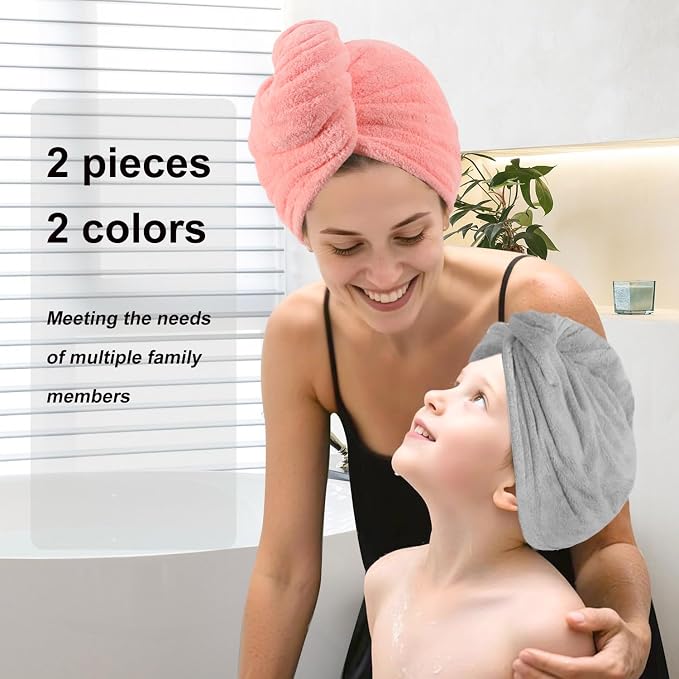 Microfiber Hair Drying Towel Wrap - Image 5