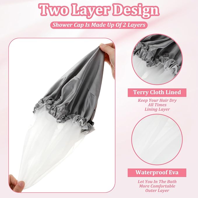 1 Pc Reusable Shower Cap for Women, Hair Cap for Short Hair - Image 4