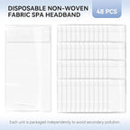 Disposable Headbands for Spa & Facials – 48pcs White Disposable Spa Headbands - Image 2
