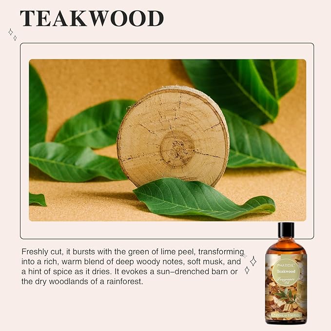 PHATOIL 3.38FL.OZ Teakwood Fragrance Oils - Image 3