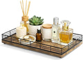Large Bathroom Vanity Tray – 13" x 8" Decorative Wooden Tray by Focusonit