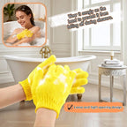 Exfoliating Shower Gloves, 2 Pairs Reinforced Nylon Bath Scrubbing Mitts - Image 9