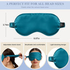 Silk Sleep Mask, Eye Mask for Sleep Women Men, Mulberry Sleeping Mask - Image 2