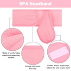 Whaline 4 PCS Spa Headband, Make up Hair Band, Stretch Terry Cloth Headband - Image 3