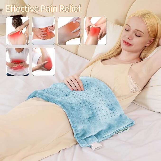SAROO Heating Pad for Back Pain Relief, Massaging Weighted Heating Pads for Neck - Image 4