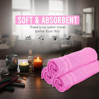 24 Pack Pink Hand Towels 100% Cotton Spa Towel – 16x27 inches Highly Absorbable - Image 3