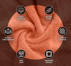 Avalon Towels Orange Bath Towels Set of 4 pcs, 100% Cotton Towel Absorbent and - Image 6