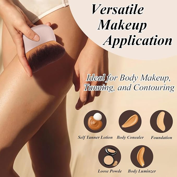 75MM Extra Large Self Tanner Kabuki Makeup Brush – Ultra Soft Dense Vegan - Image 5