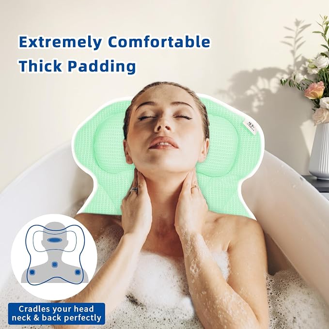 Bath Pillow, Bath Pillows for Tub Neck and Back Support, Bathtub Pillows for - Image 2