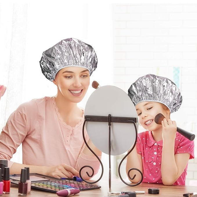 12 Pieces Deep Conditioning Caps Aluminum Foil Reusable Hair Processing Hair - Image 4
