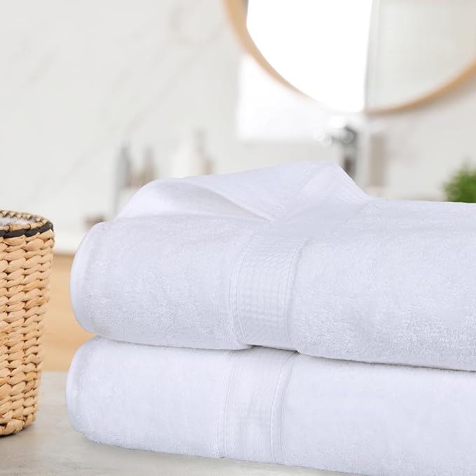 SUPERIOR Egyptian Cotton Pile Bath Sheet Set of 2, Ultra Soft Luxury Towels - Image 2