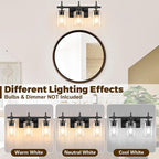 Asnxcju 3-Light Matte Black Vanity Light - Image 5