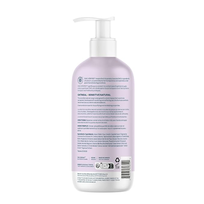 ATTITUDE Body Lotion for Sensitive Skin, EWG Verified, 98% Natural-Origin - Image 7