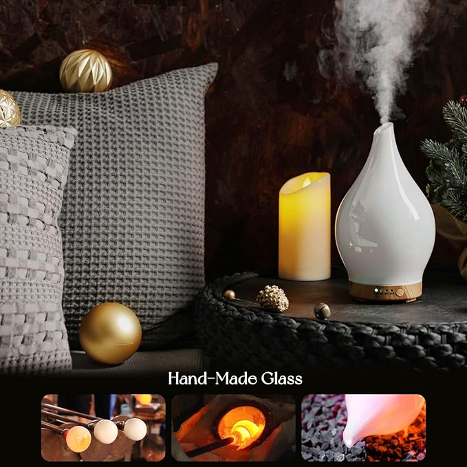 Porseme 150ml Essential Oil Diffuser Glass Color Changing Aroma Air Diffusers - Image 5
