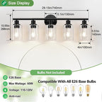 Zarbitta 5-Light Bathroom Light Fixtures, Bathroom Wall Lamp - Image 8