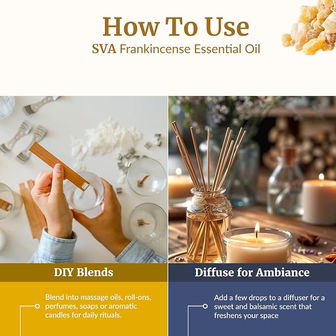 SVA Frankincense Essential Oil – 1 Fl Oz – 100% Natural Boswellia Carterii Oil - Image 6