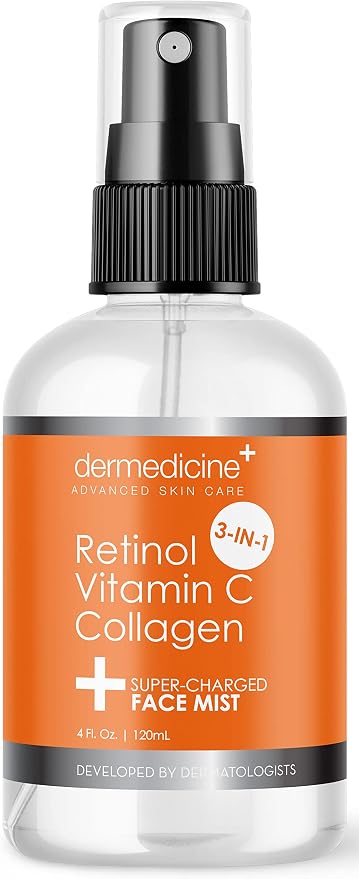 3 in 1 Super-Charged Anti-Aging Face Mist w/Retinol, Vitamin C + Collagen | by Dermedicine