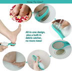 Foot File Callus Remover 5-in-1, Scrubber Brush, Stainless Steel Foot Rasp and - Image 6