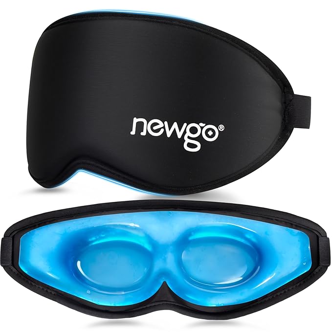 NEWGO 3D Cooling Sleep Mask, Weighted Cooling Gel Eye Mask by NEWGO