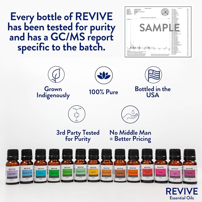Top 3 Essential Oils Kit by Revive Essential Oils -100% Pure Therapeutic Grade - Image 4