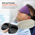 LitBear Sleep Mask for Side Sleeper Women Men, Eye Mask for Sleeping Light - Image 3