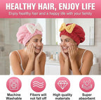 Microfiber Hair Towel Wrap for Women, Anti-Frizz Plopping Towel for Curly and - Image 5