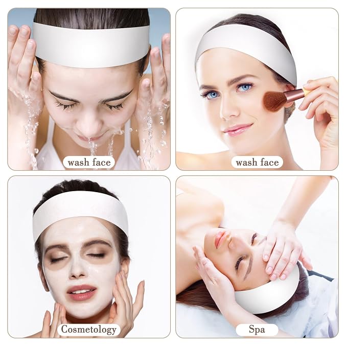 Sublaga 40 Pack Spa Headband for Women Disposable Skincare Headbands for - Image 6