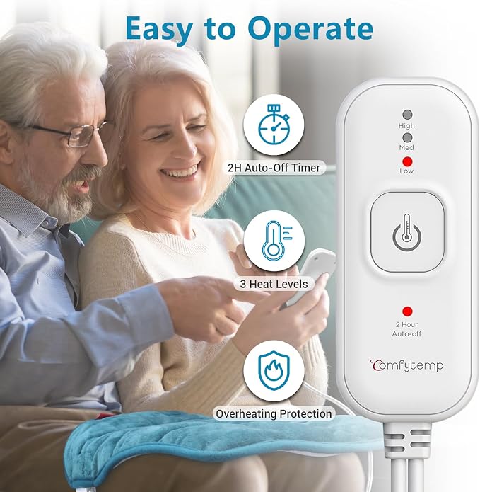 Comfytemp Weighted Heating Pad for Back & Period, FSA Eligible Electric Heat Pad - Image 6