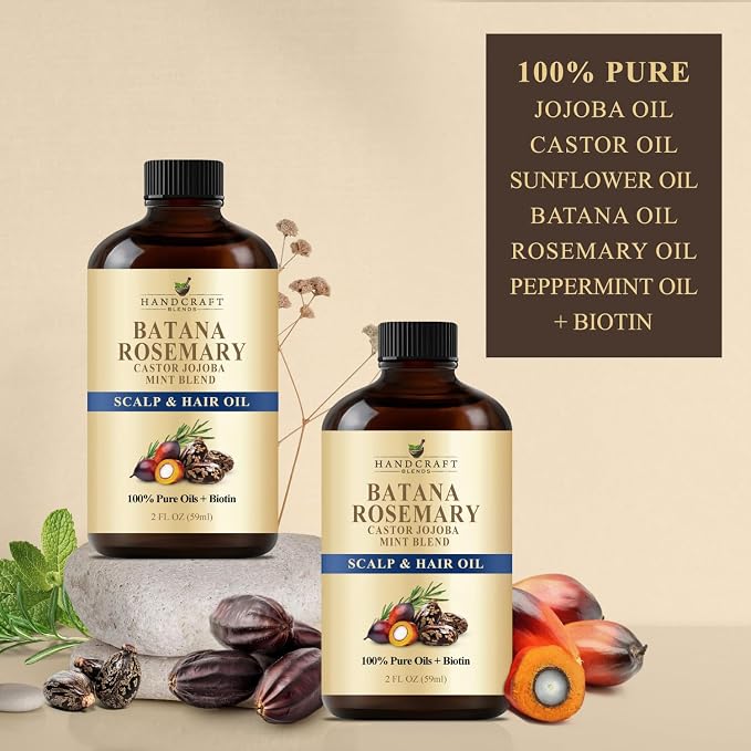 Batana & Rosemary Hair Oil – 2 Fl Oz – Scalp Treatment & Strengthening - Image 7