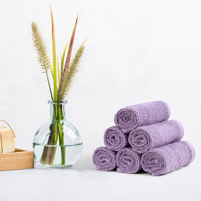 Amazon Basics Highly Absorbent, Fast Drying 100% Cotton Washcloths - Image 4