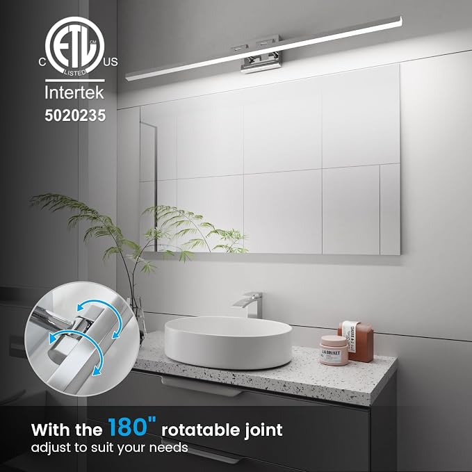 VOLISUN Modern Bathroom Vanity Light 48 inch, 30W Dimmable 5CCT Led Bathroom - Image 2