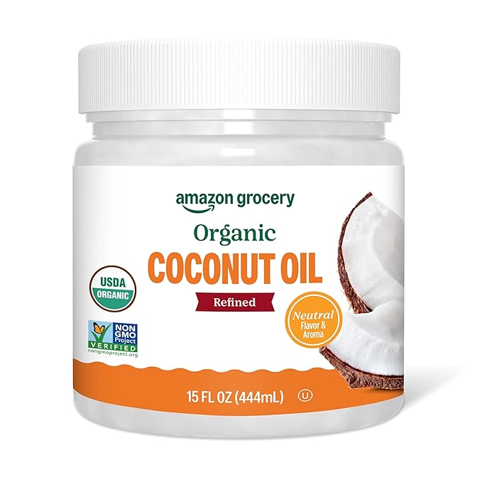 Amazon Grocery, Organic Refined Coconut Oil, 15 Fl Oz by AmazonGrocery