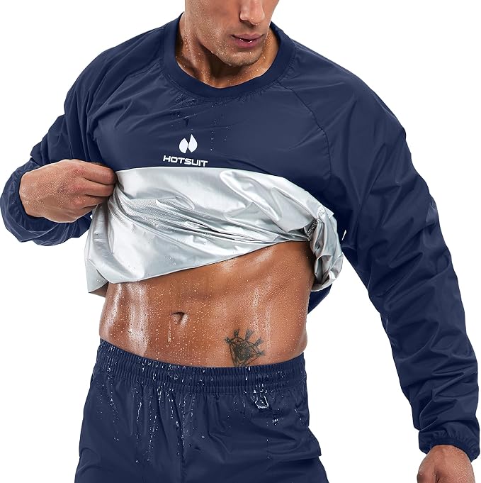 HOTSUIT Men Sauna Suit Sweat Suits Durable Gym Exercise Workout Jacket by HOTSUIT