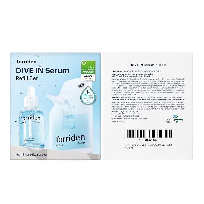 Torriden DIVE IN Serum 1.69 fl oz + refill pouch 1.69 fl oz | Deep Hydration to - Image 8
