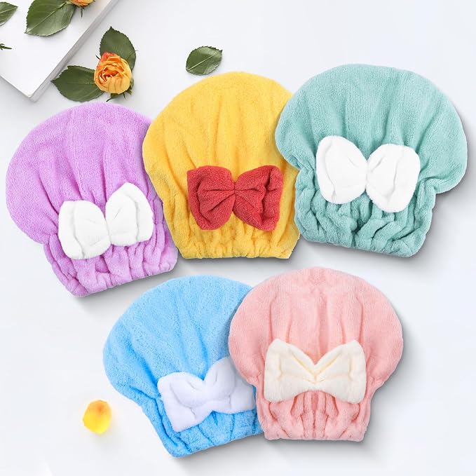 Microfiber Hair Drying Caps, Shower Caps - Image 7
